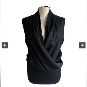 Helmut Lang Wool Sweater Draped Sleeveless